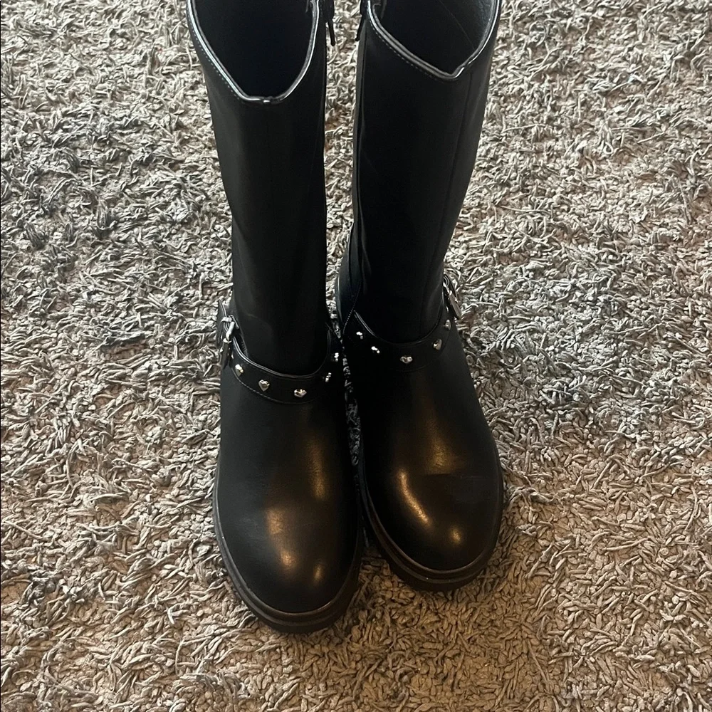 Self Esteem Black Girls Tall Heart Mid-Calf Boots